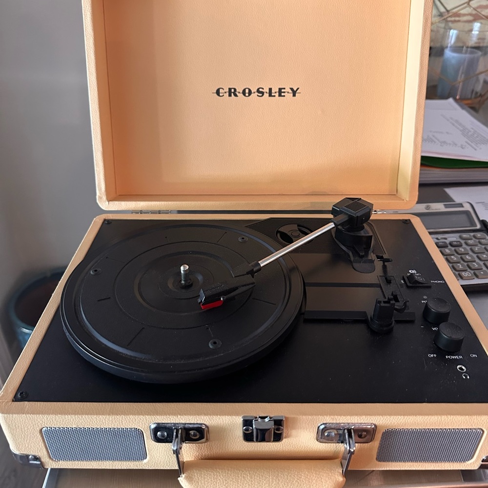 SOLD : NOT FOR SALE CROSLEY PORTABLE CRUISER PLUS RECORD PLAYER